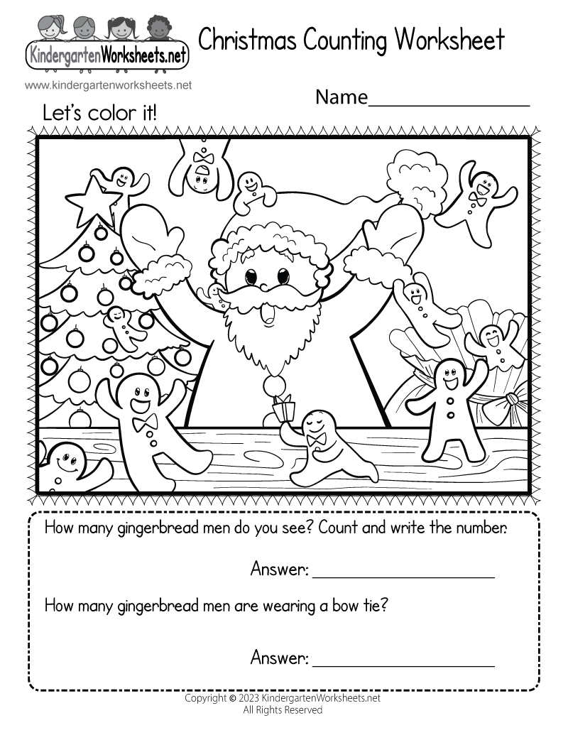 Christmas Worksheets Free Printable