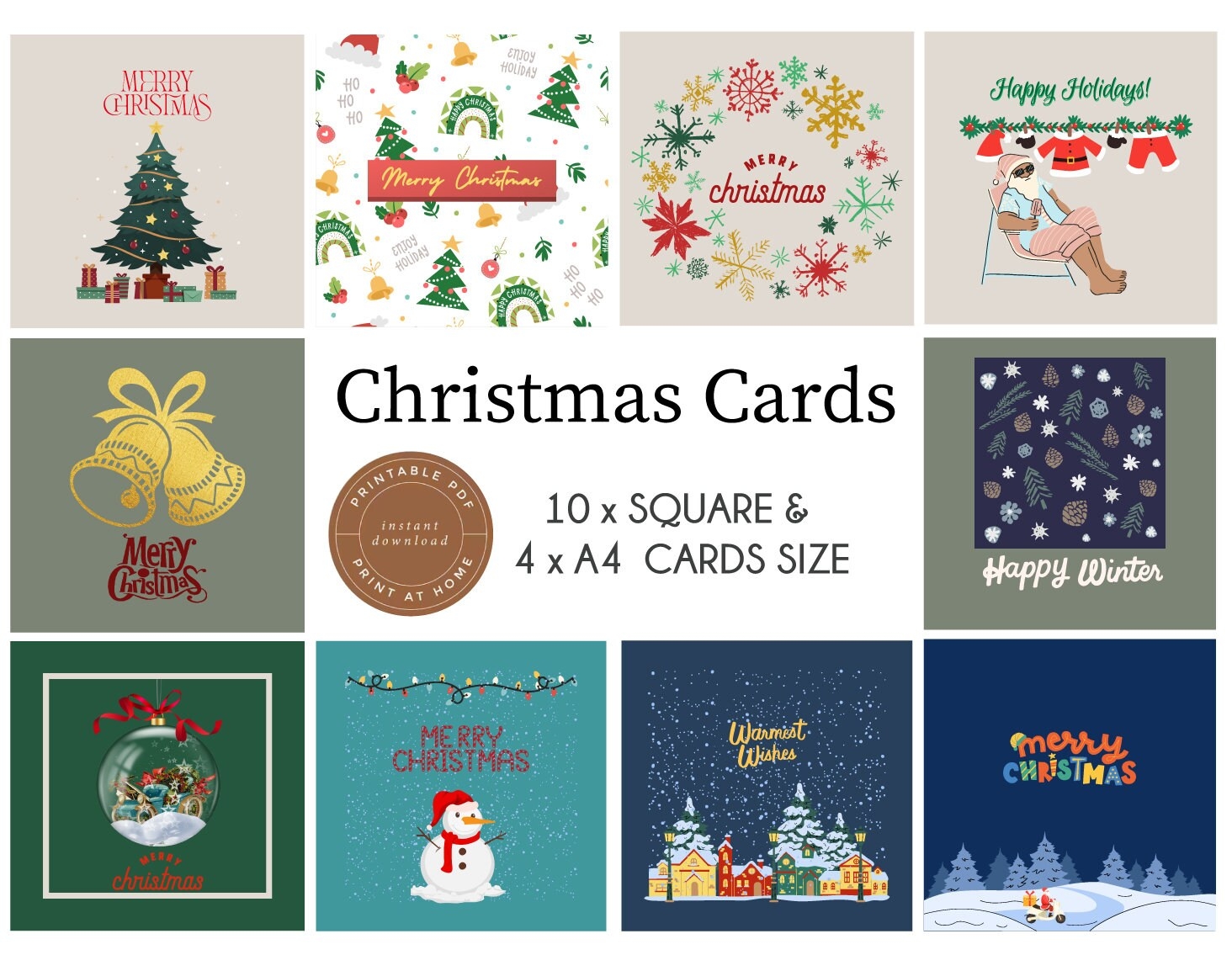 Christmas Printable Card Template Christmas Cards Printable Cards For Christmas Printable Minimalist Cards For Christmas Cute Christmas Card Etsy