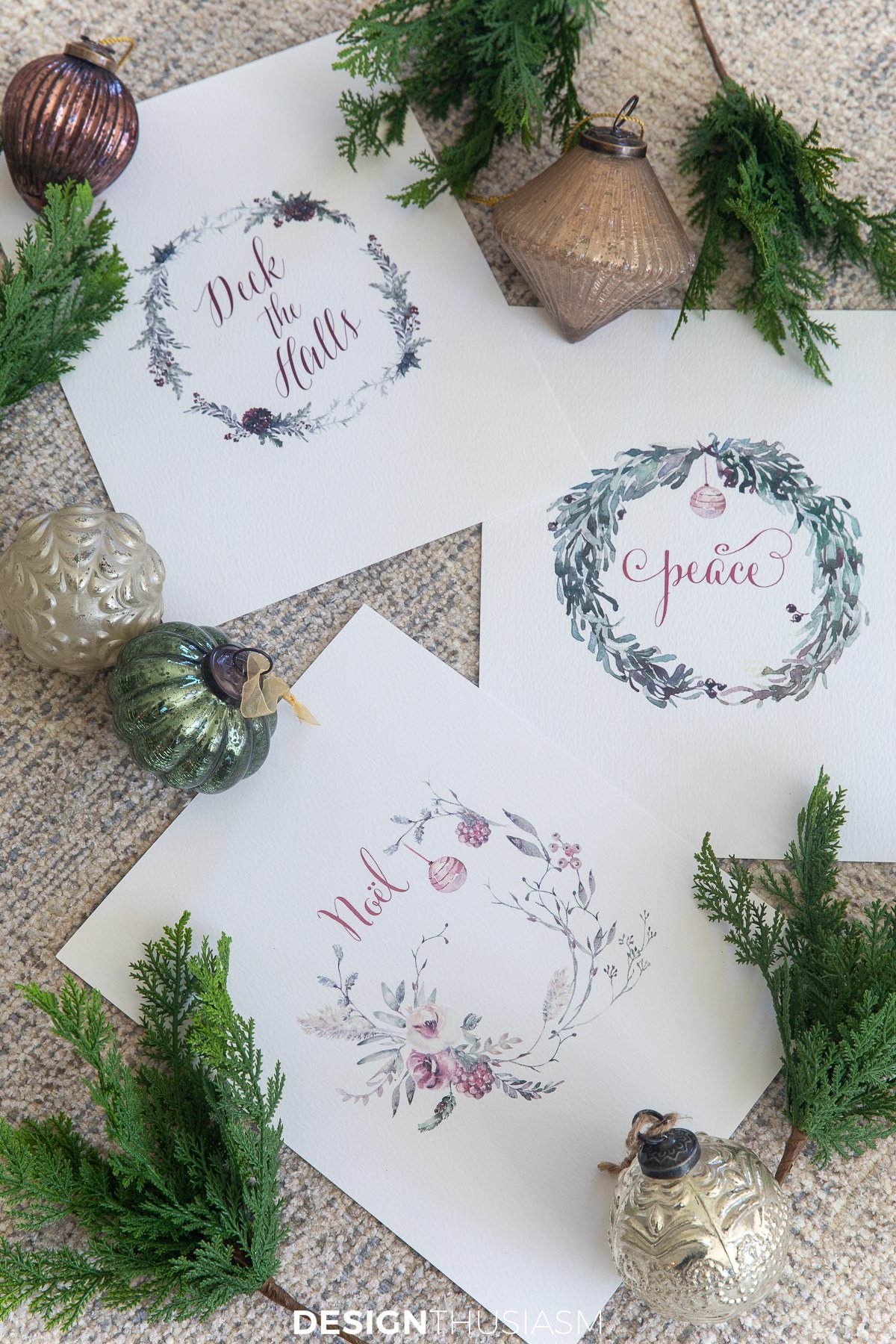 Wreath Christmas Tag Printable Free