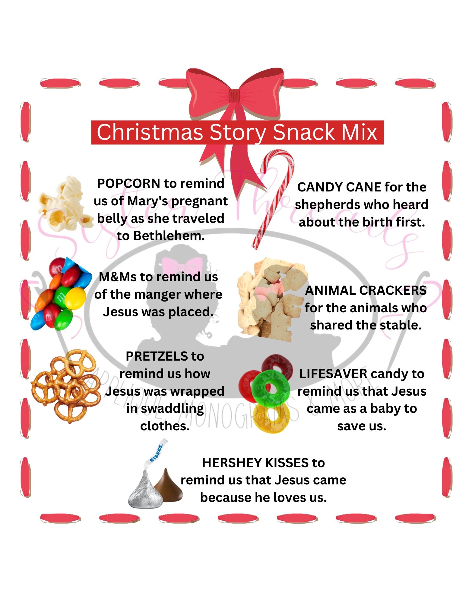 Christmas Story Snack Mix Template Etsy