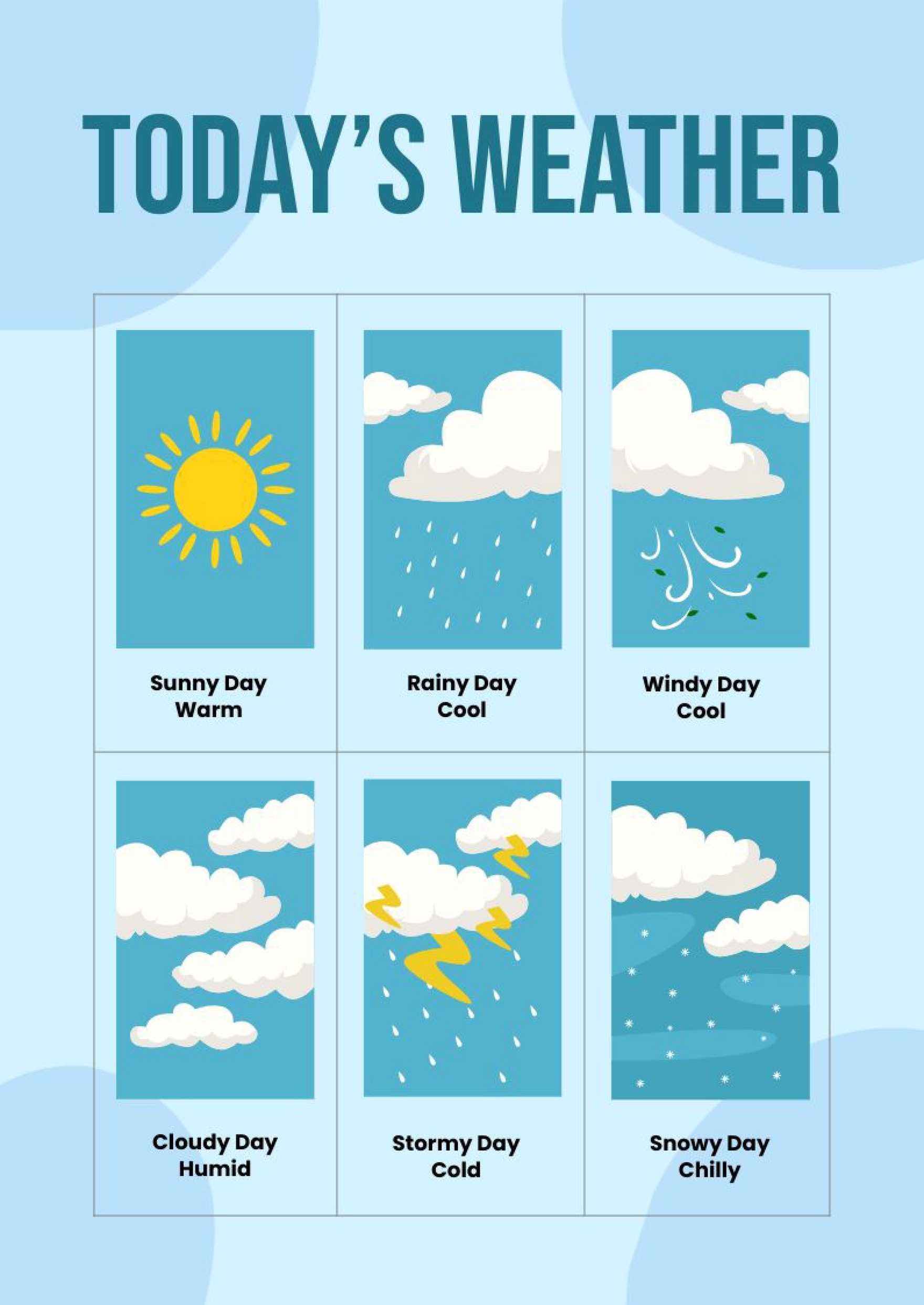 Classroom Weather Chart In Illustrator PDF Download Template