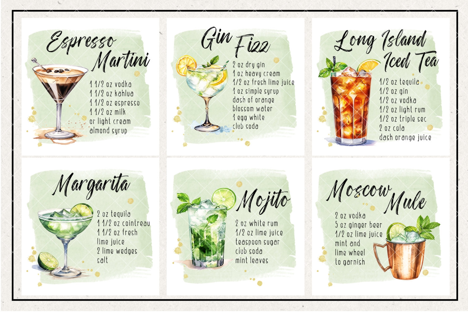 Free Printable Cocktail Recipes