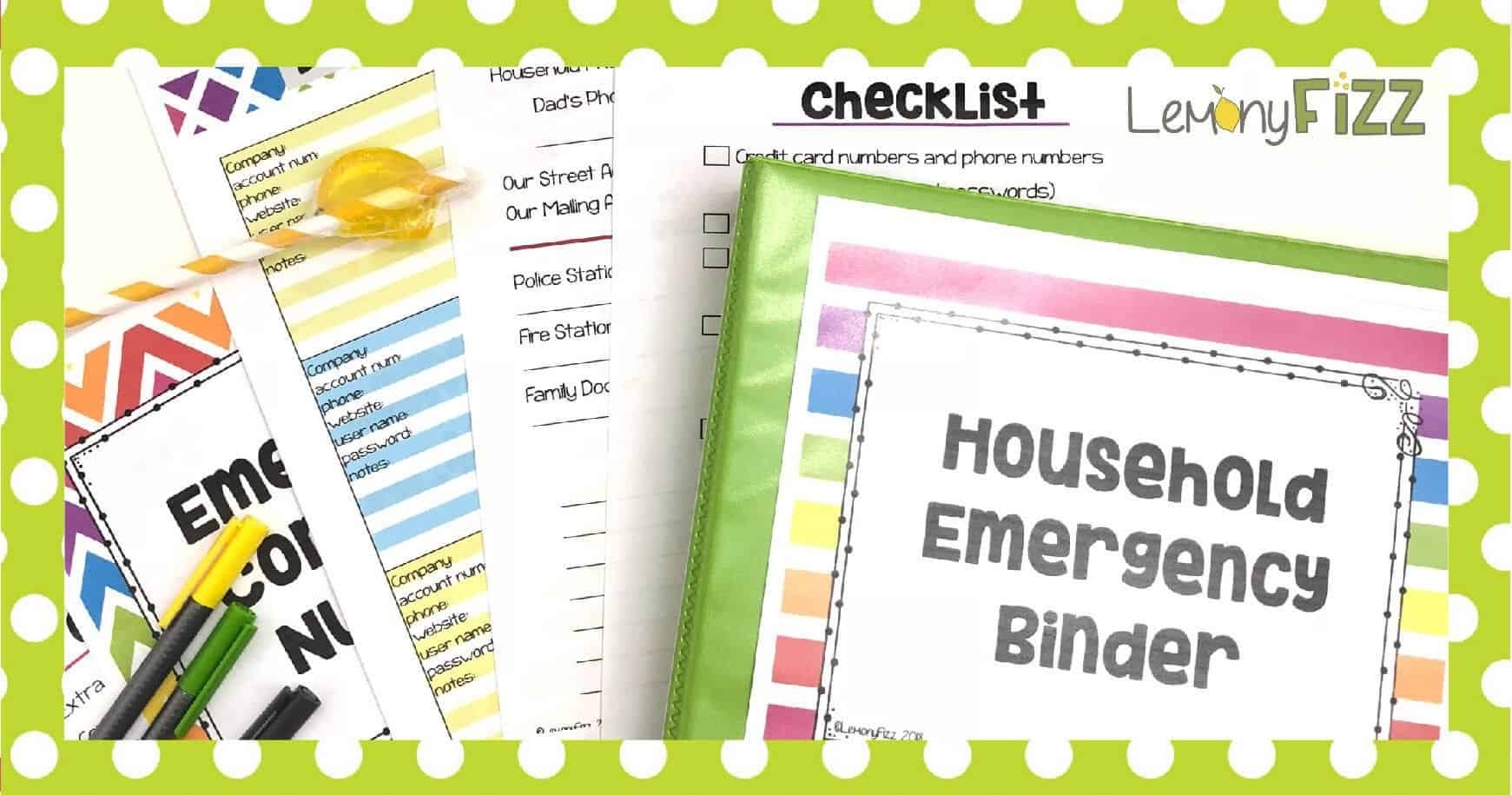 Create Your Own Family Emergency Binder Quick And Easy Printable