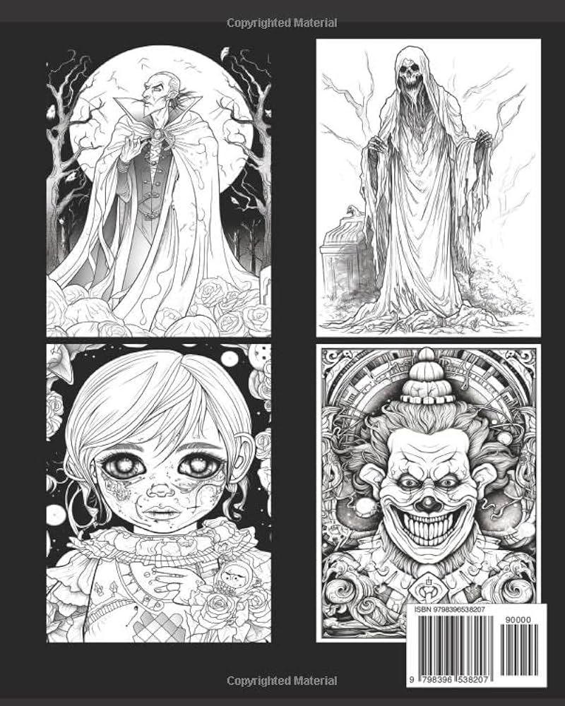 Creepy Horror Coloring Book A Gorgeous Collection Of Creepy And Terrifying Coloring Pages For Adults Stress Relieving Fun With Scary And Gothic Creatures Illustrations Adams Judy Igo Sandra 9798396538207 Amazon Books