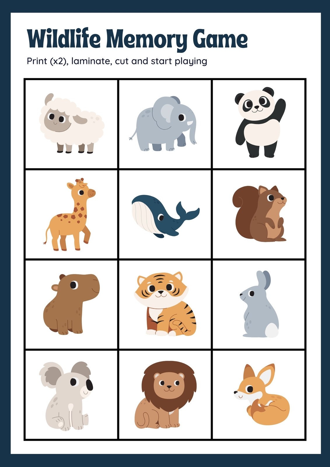 Custom Printable Animal Worksheet Templates Canva