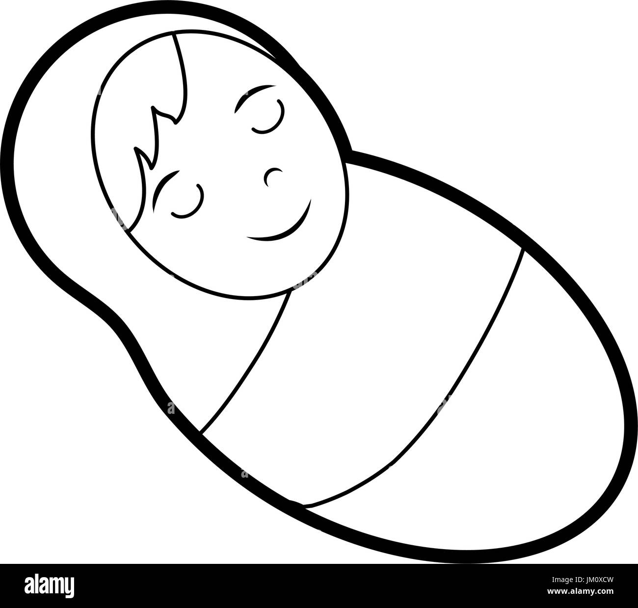 Cute Baby Jesus Cartoon Stock Vector Image Art Alamy
