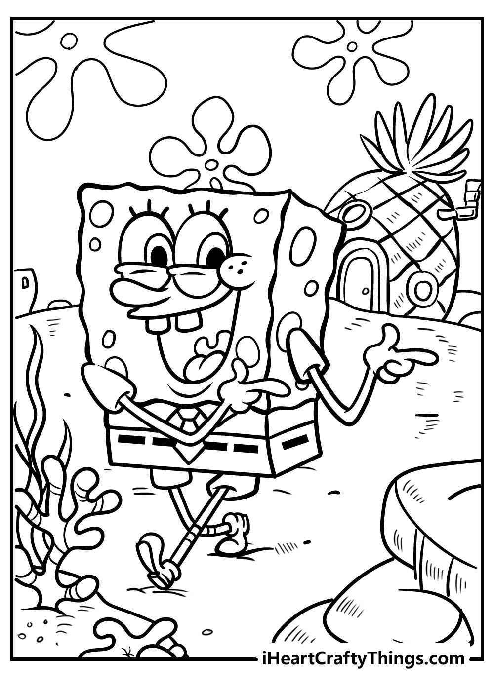 Cute Sponge Bob Coloring Pages