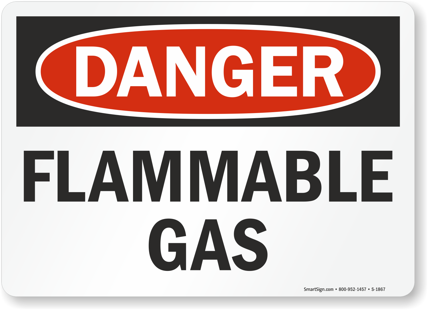 Danger Flammable Gas Sign