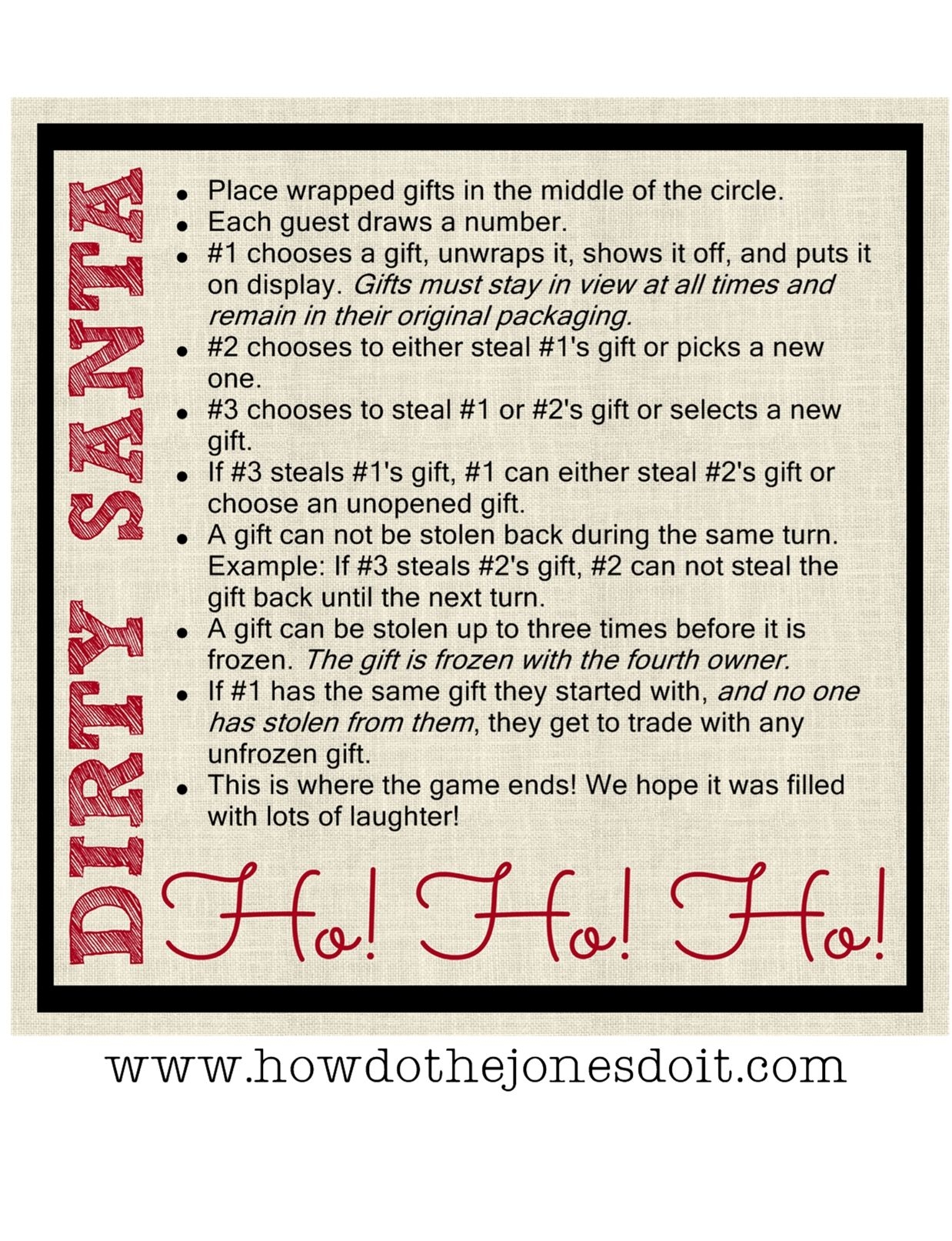 Dirty Santa Gift Exchange