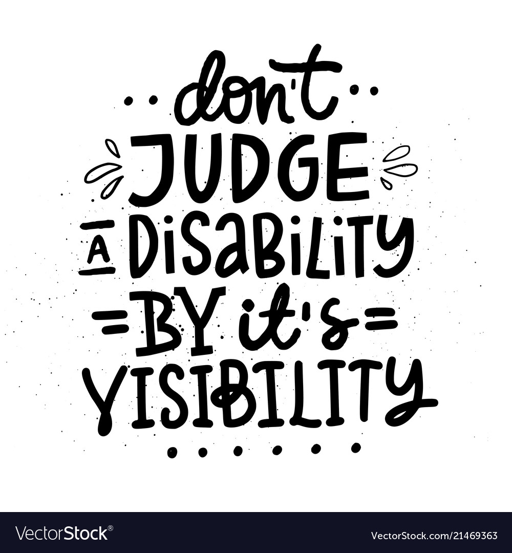 Disability Lettering Quote Royalty Free Vector Image