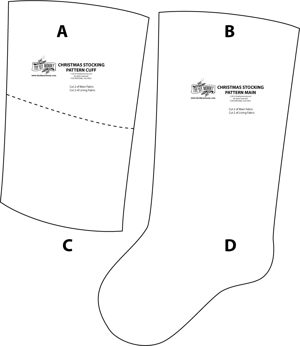 DIY Christmas Stocking Pattern Sew With An IKEA SORTSO Rug The DIY Mommy