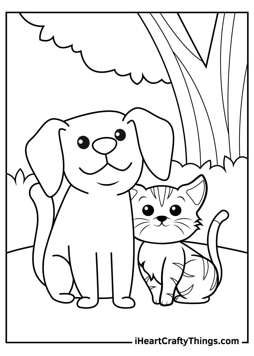 Dog And Cat Coloring Pages 100 Free Printables 