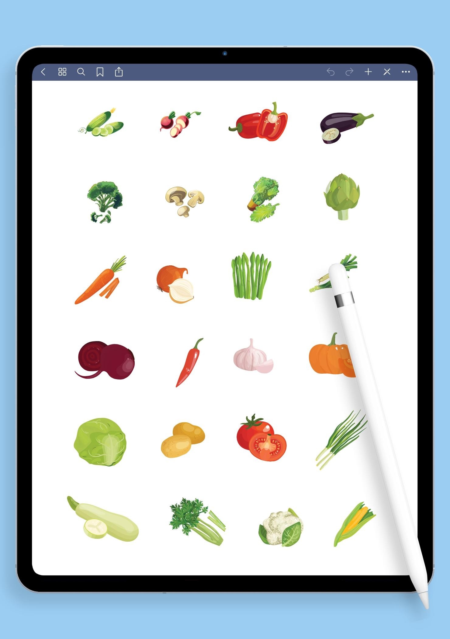 Printable Planner Vegetable Stickers Free