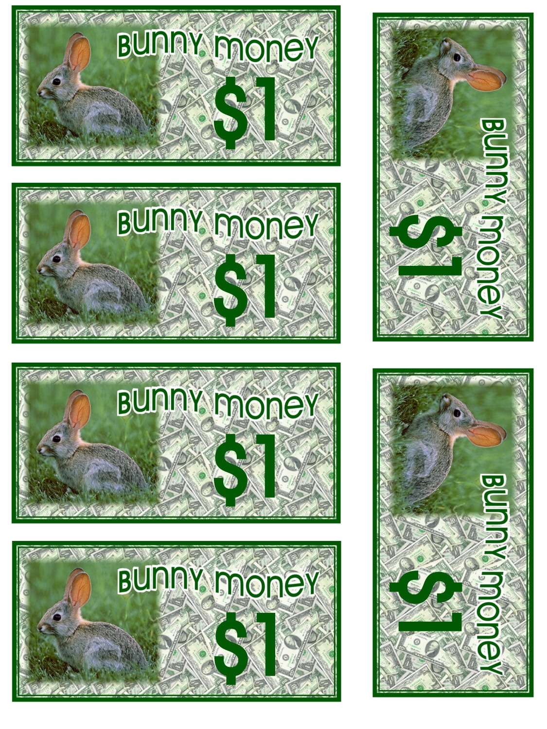 Bunny Money Free Printable