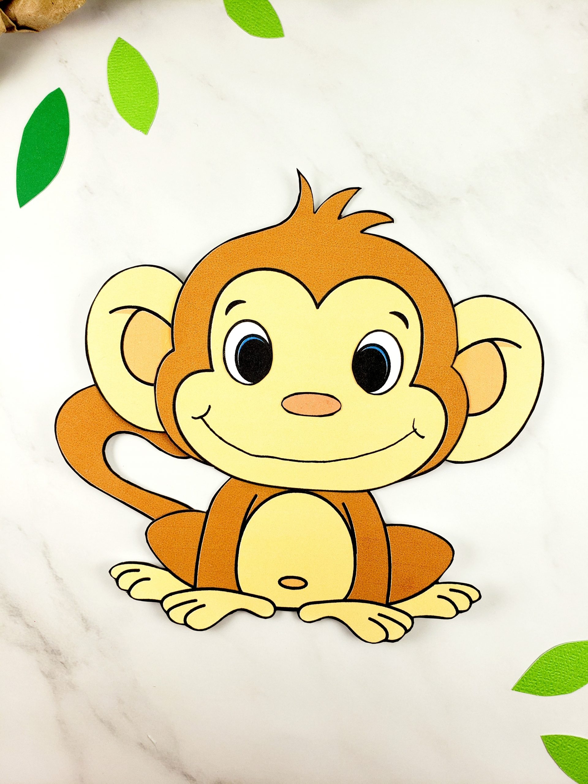 Easy Build a Monkey Craft For Kids With FREE Template Simple Mom Project