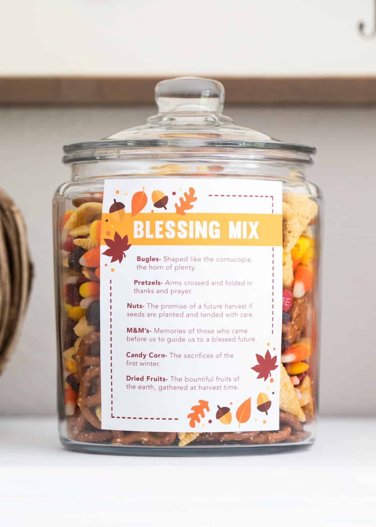 EASY Thanksgiving Blessing Mix FREE Printable I Heart Naptime