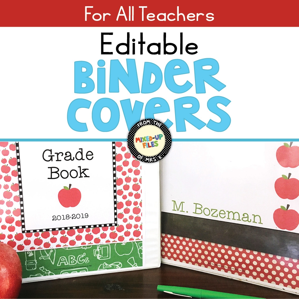 Editable Binder Covers Mixed Up Files