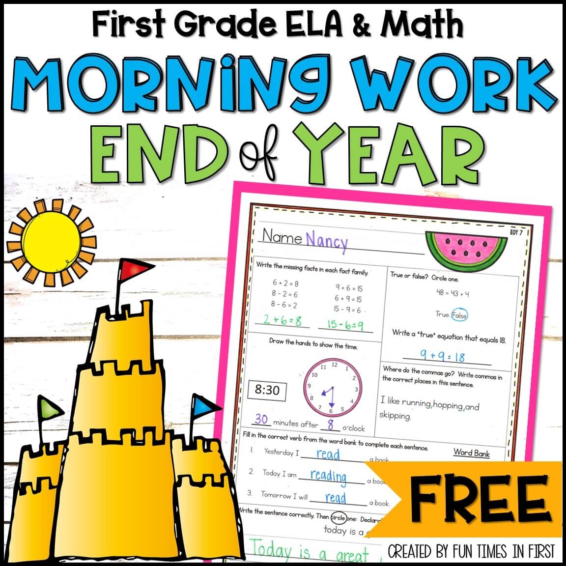 Free Morning Work Printables