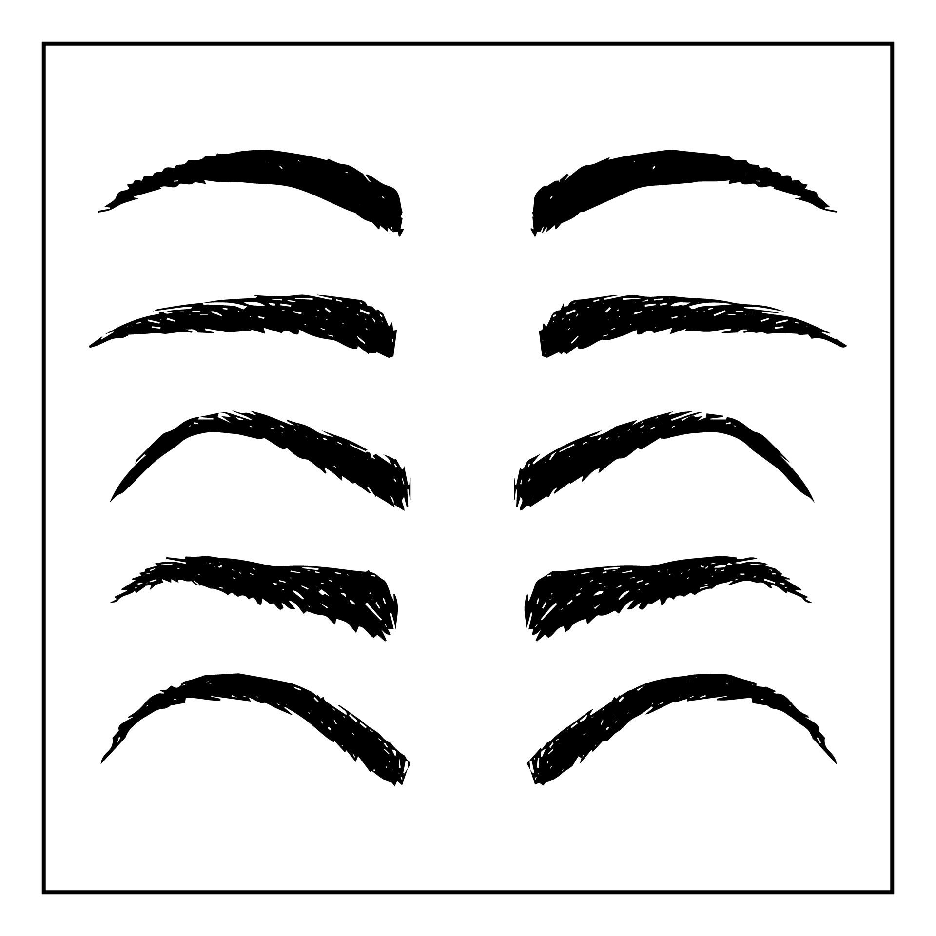 Eyebrow Stencils Kit 16 Free PDF Printables Printablee