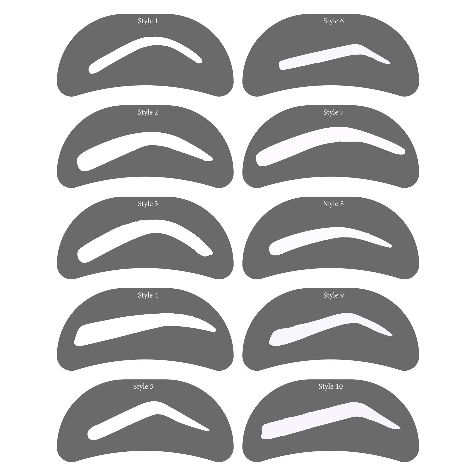 Eyebrow Stencils Kit 16 Free PDF Printables Printablee