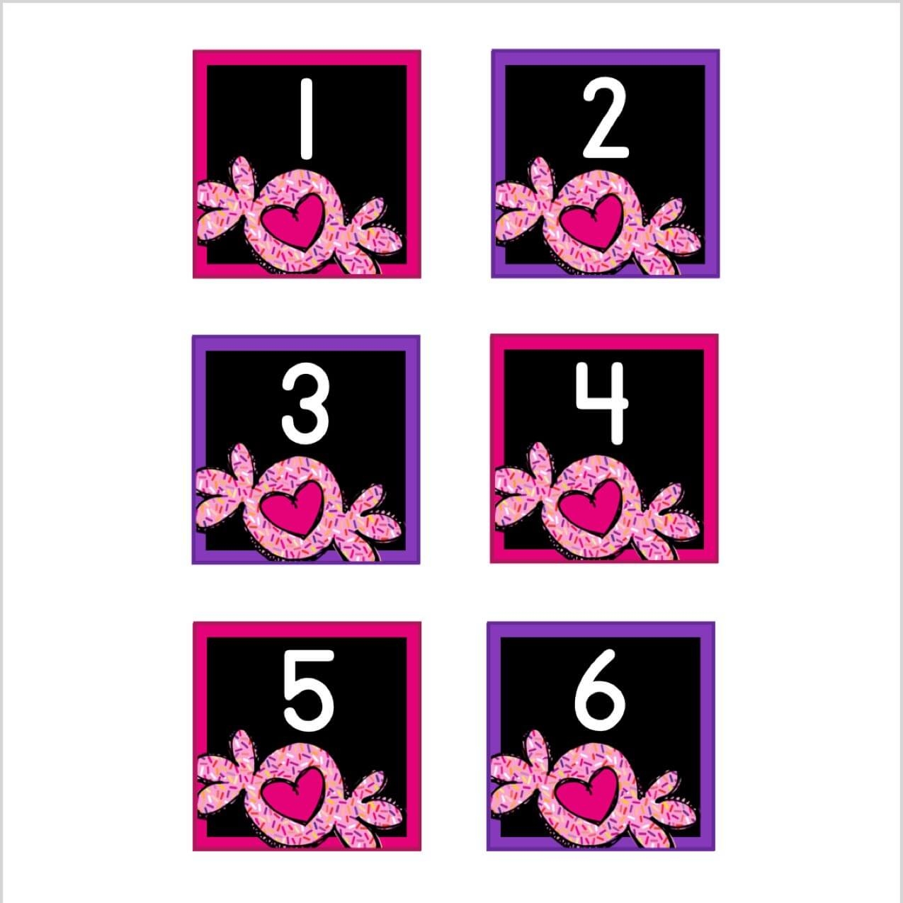 February Valentine Calendar Numbers With Black Backgrounds Kinder Craze