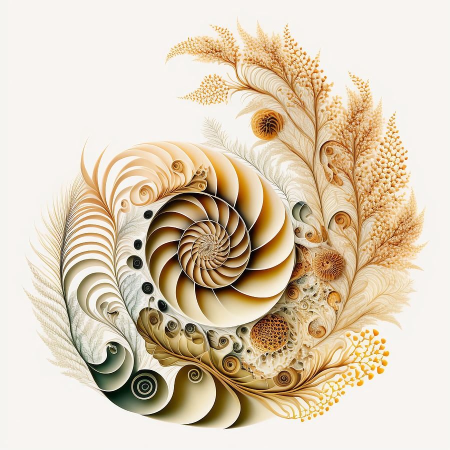 Fibonacci Sequence Spiral In Nature By RAGANA Design Royalty Free And Rights Managed Licenses