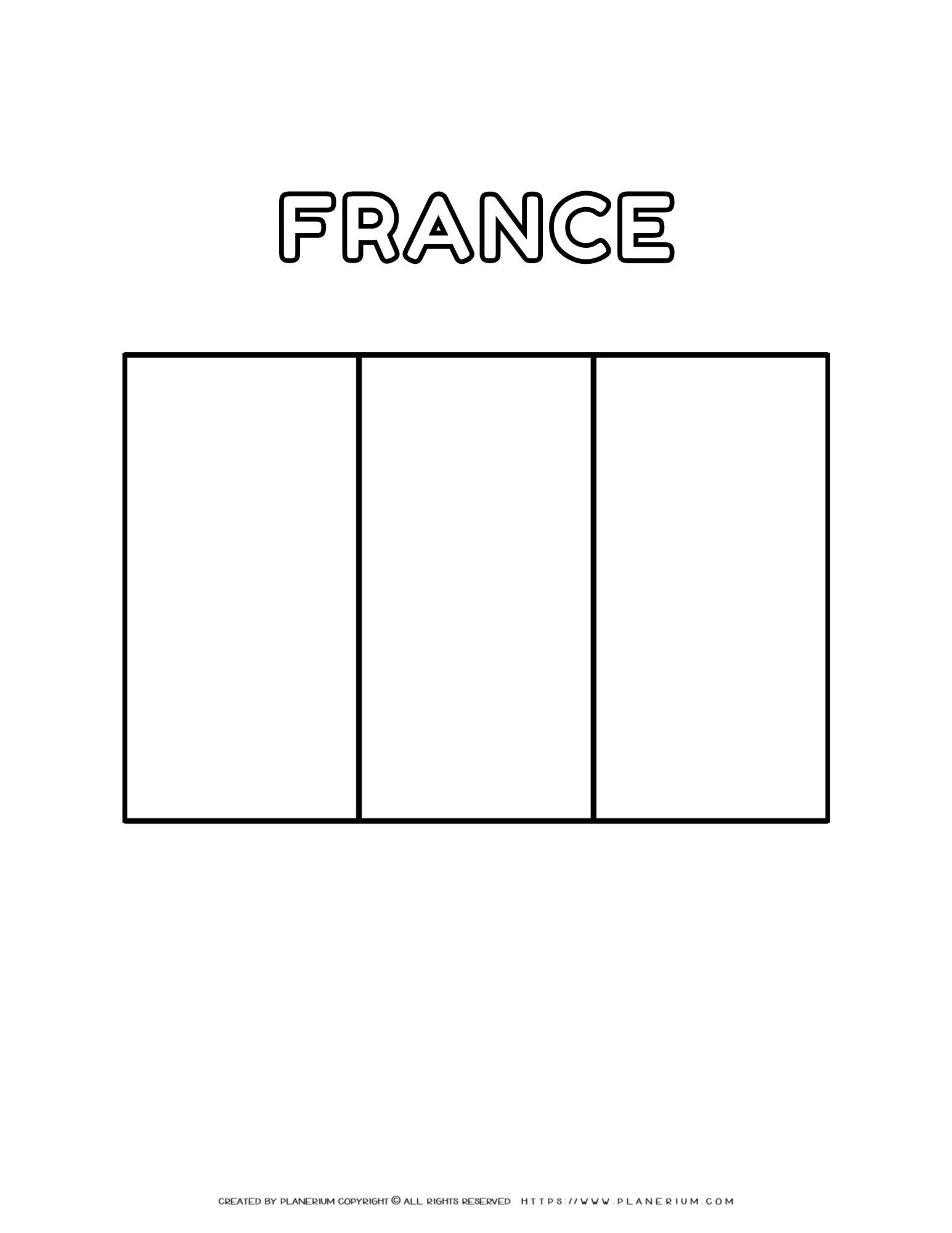 France Flag Coloring Page Fun And Educational Activity