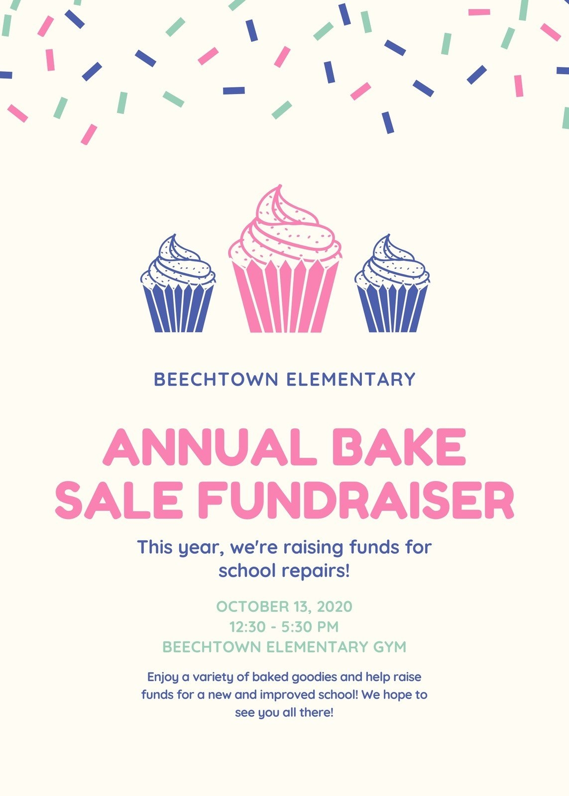 Free And Customizable Bake Sale Templates
