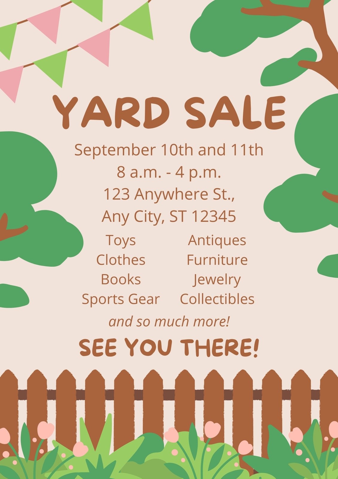 Free And Customizable Yard Sale Templates