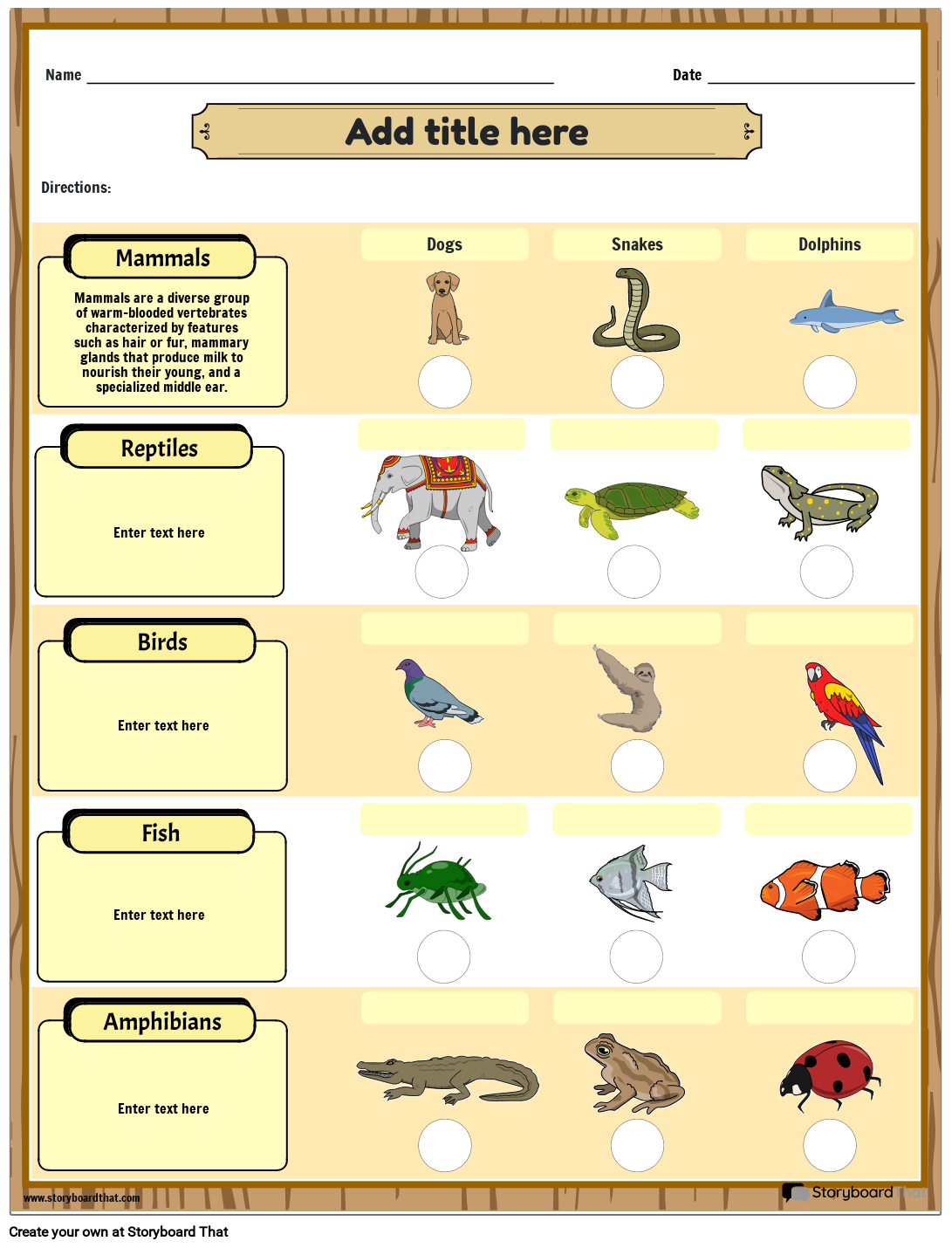 Free Animal Worksheets Types Of Animals Activities For Kids