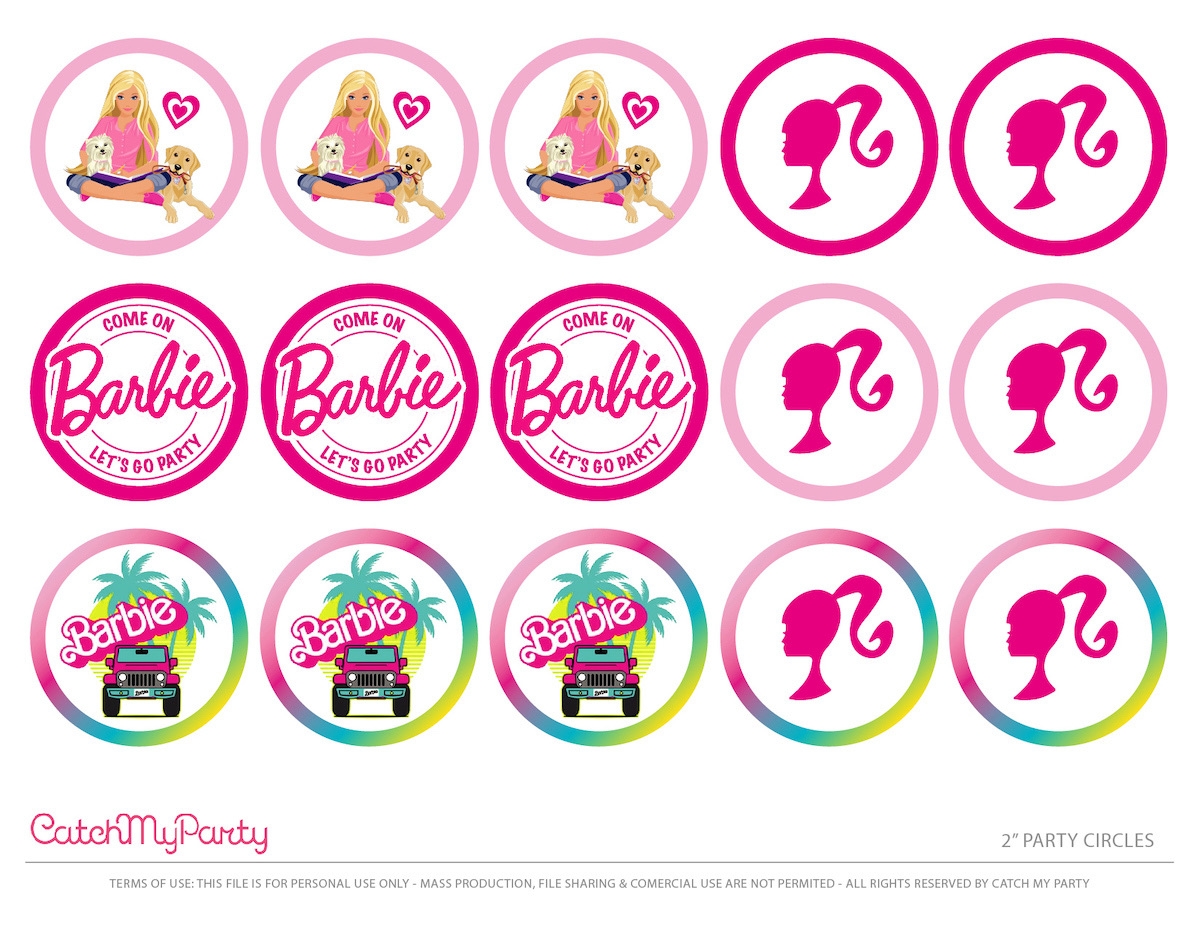 FREE BARBIE Let s Go Party Printables Catch My Party