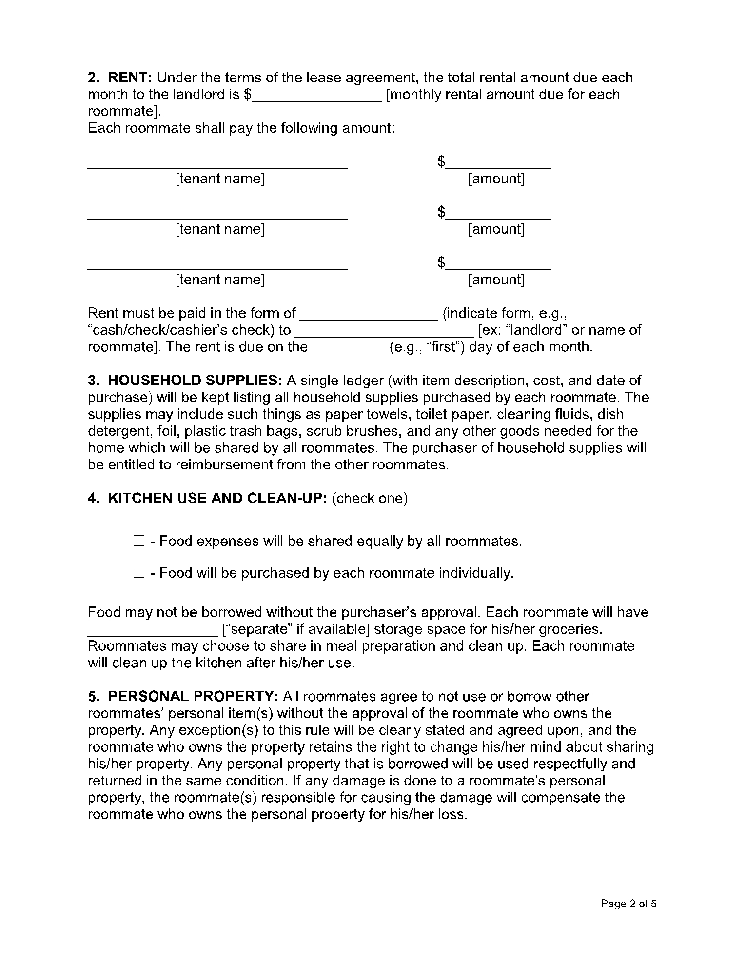 Free California Room Rental Agreement PDF Sample CocoSign