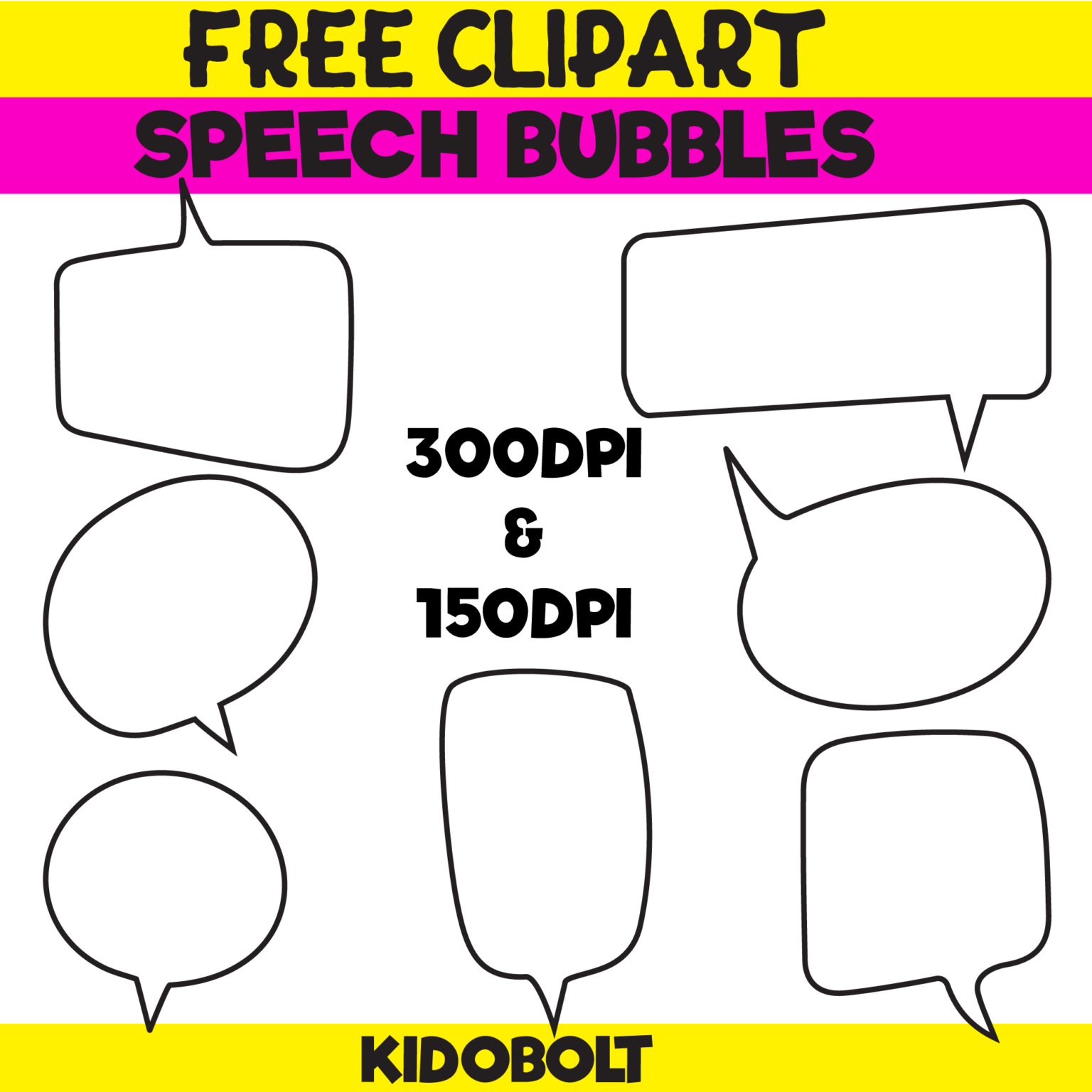 FREE CLIPART Speech Bubbles Dialog Boxes Made By Teachers