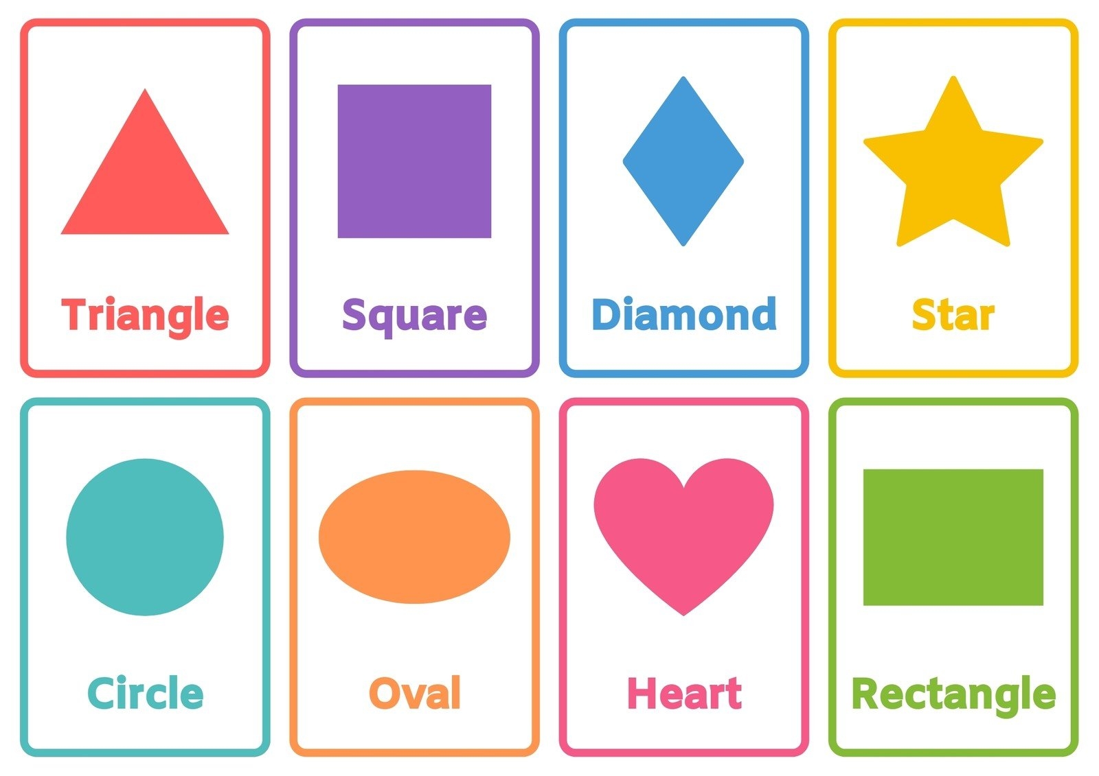 Free Color Flashcard Templates To Edit And Print Canva