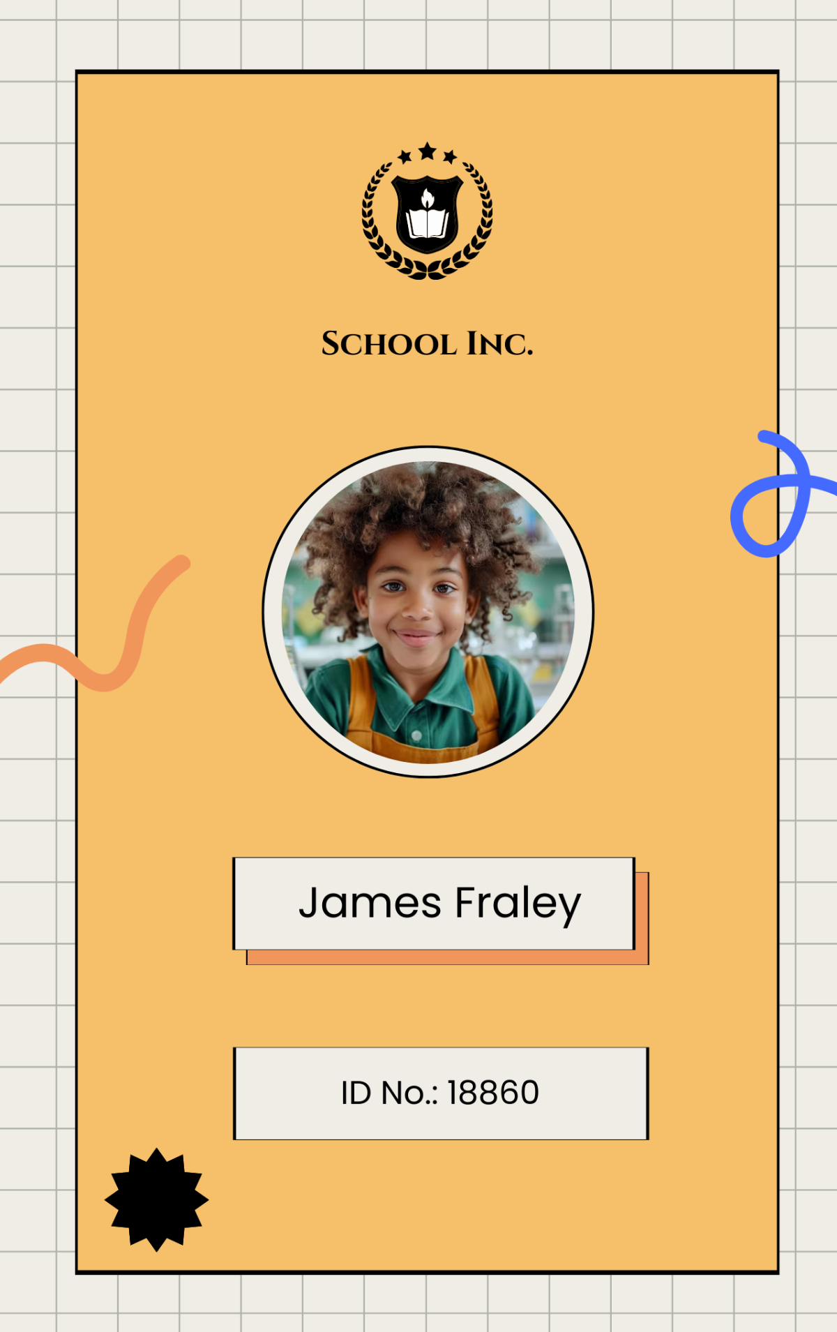 Free Creative ID Card For Kids Template Edit Online Download Template 