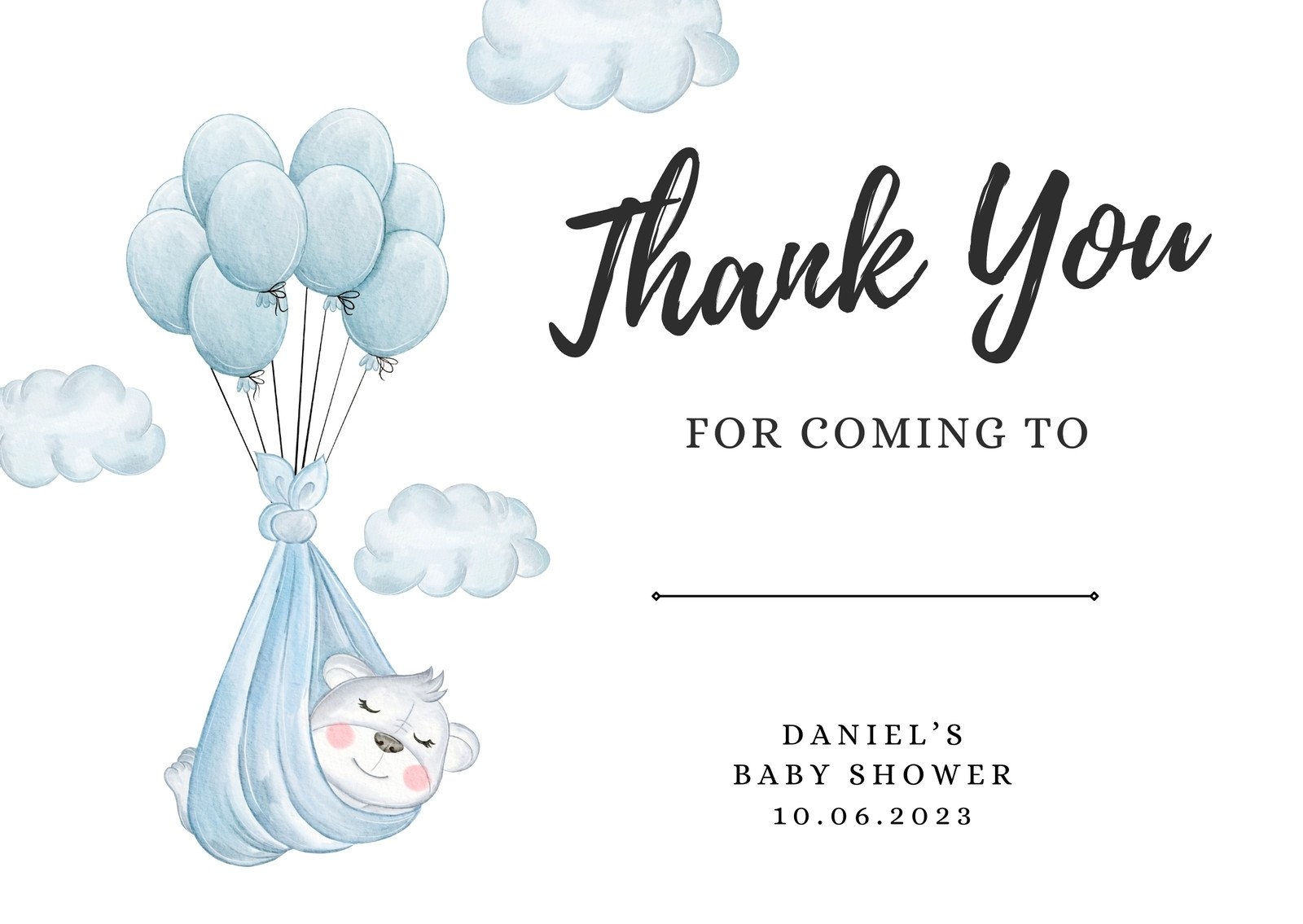 Free Custom Printable Baby Shower Card Templates Canva