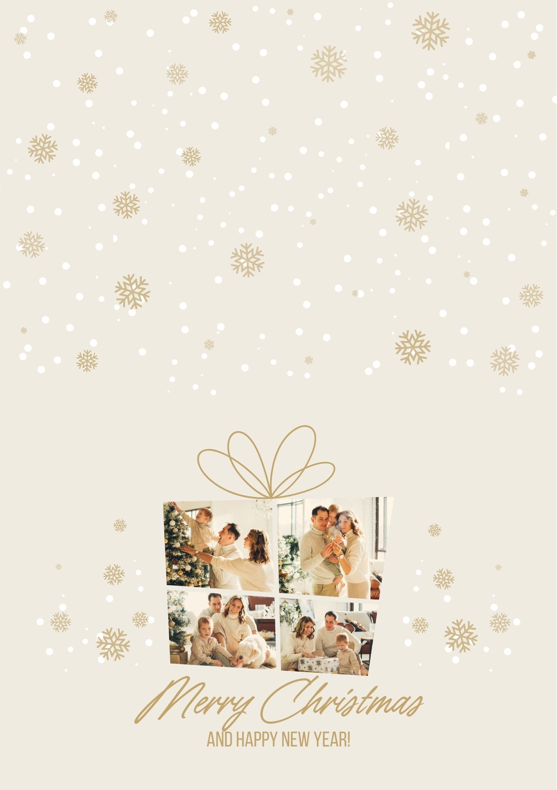 Free Custom Printable Christmas Folded Card Templates Canva