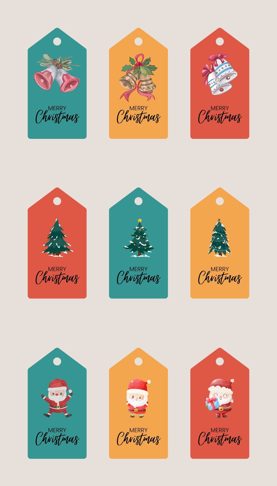 Merry Christmas Tags Free Printable