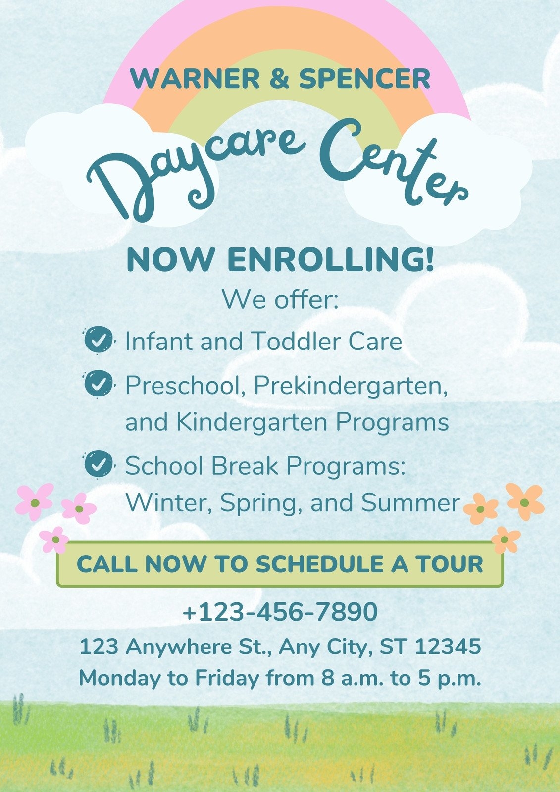 Free Custom Printable Daycare Flyer Templates Canva
