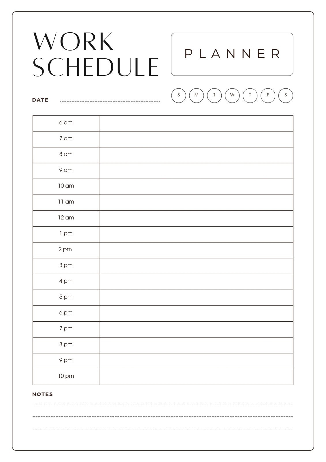 Free Custom Printable Work Schedule Planner Templates Canva