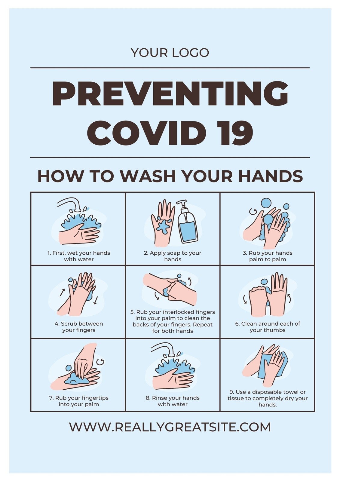 Free Customizable Handwashing Poster Templates Canva