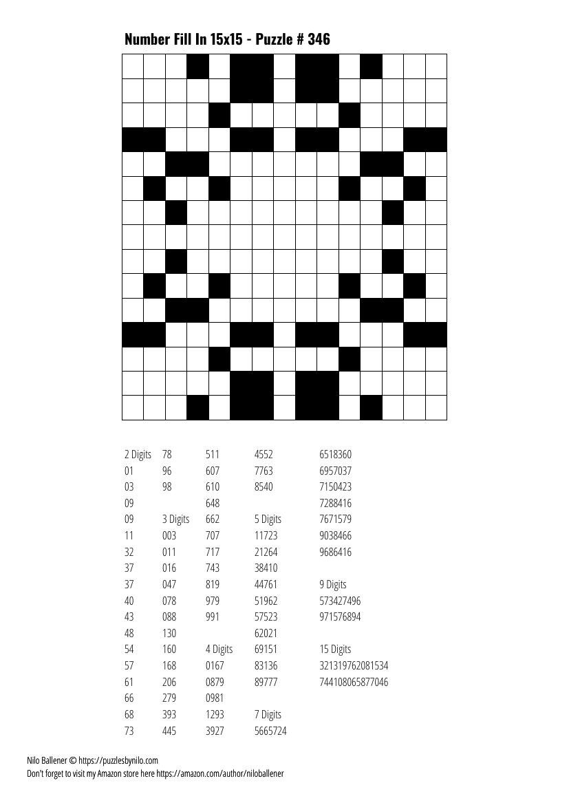 Free Printable Fill In Puzzles