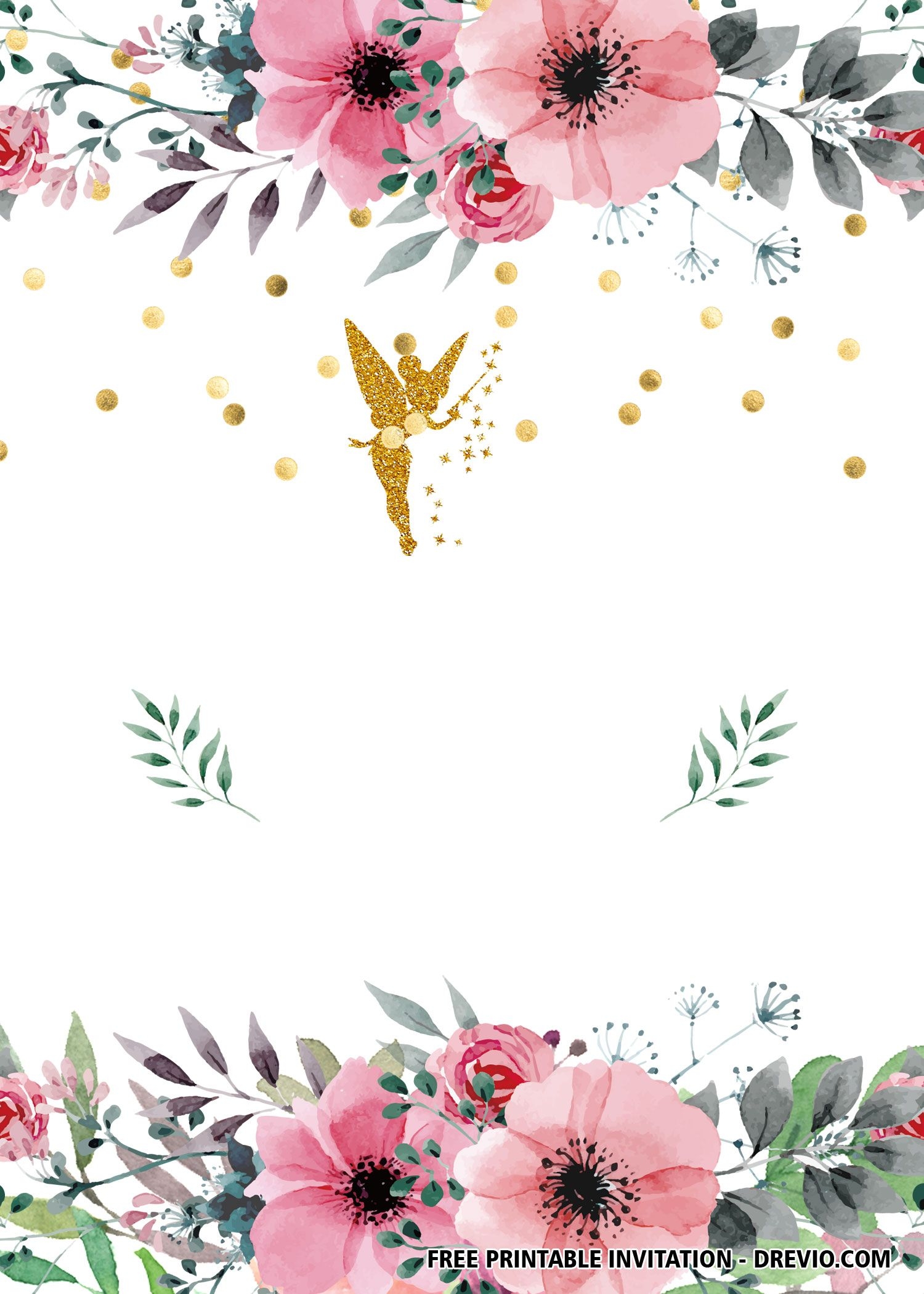 FREE Fairy Invitation Templates Fairy Invitations Free Printable Birthday Invitations Free Invitation Templates