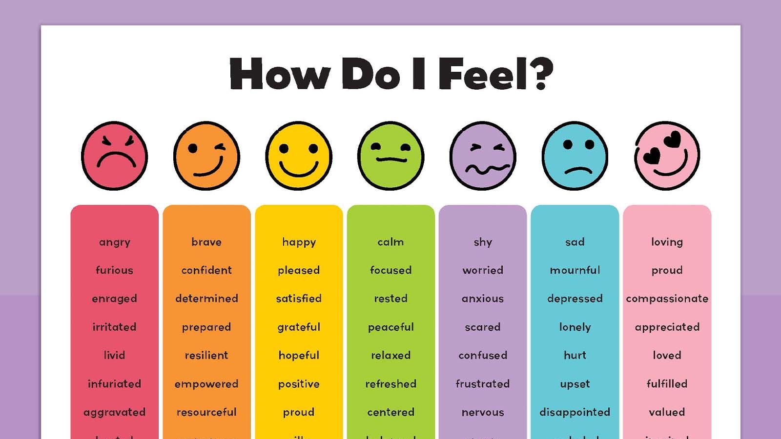 Free Feelings Chart Printable Bundle