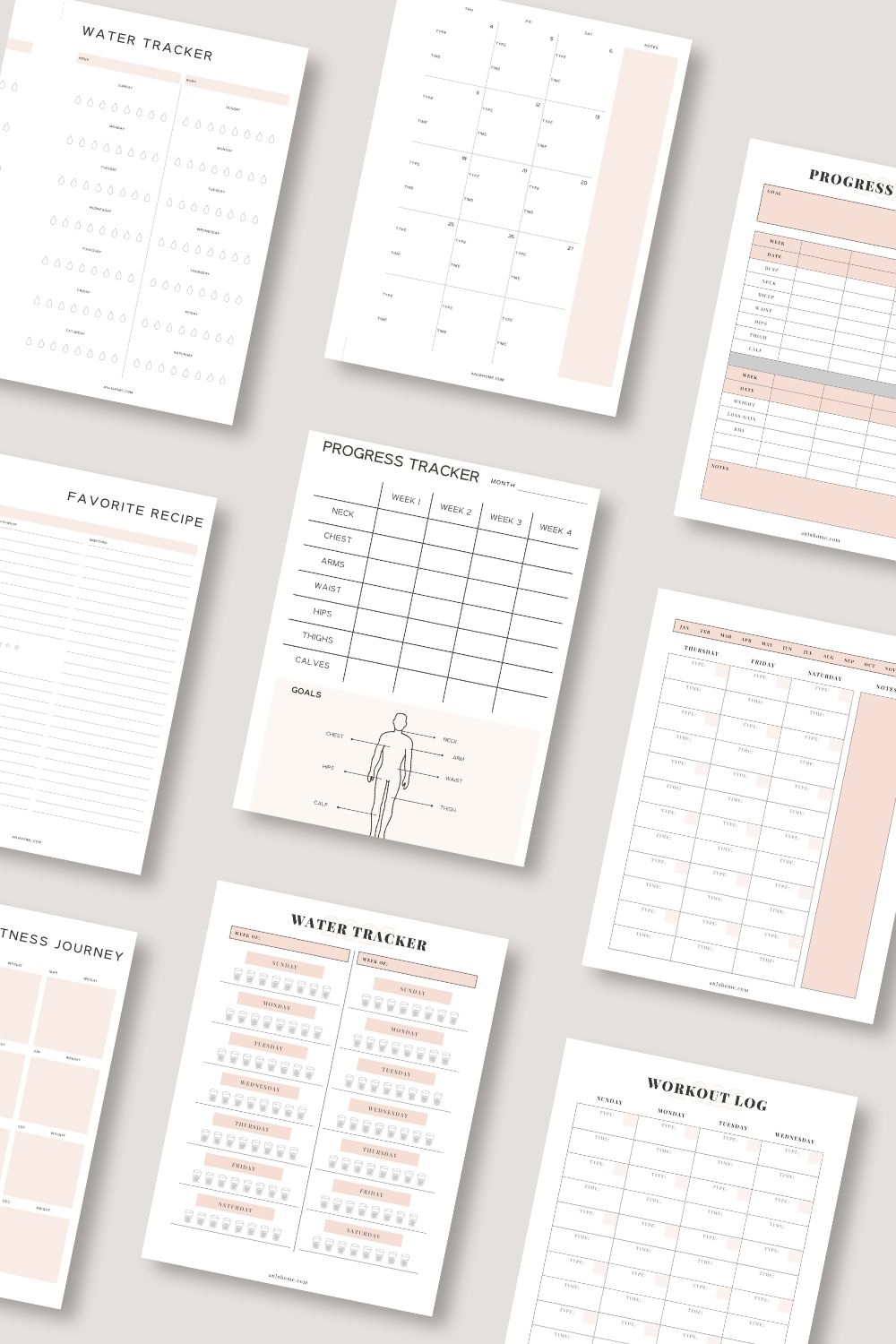Free Fitness Journal Printables 2024 Workout Planner AnjaHome