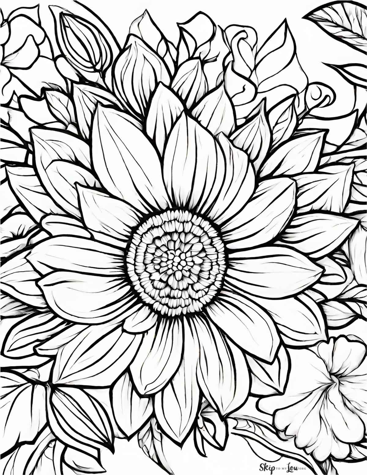 FREE Flower Coloring Pages For Kids And Adults Skip To My Lou