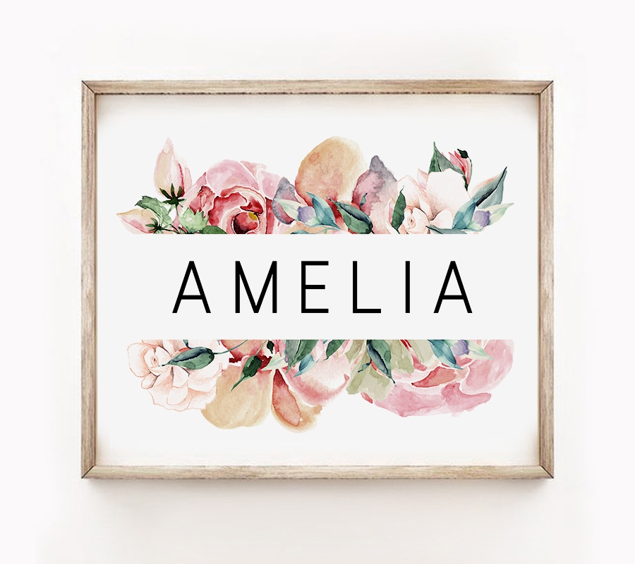 Free Girl s Name Sign Editable Template Room Decor Printable Instant Download Printable Market