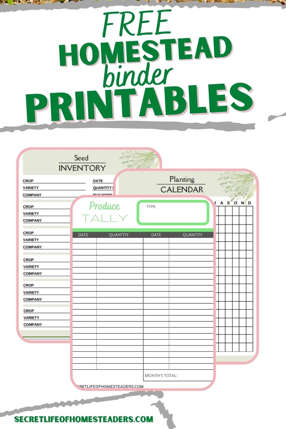Free Homestead Binder Printables To Simplify Your Life Secret Life Of Homesteaders