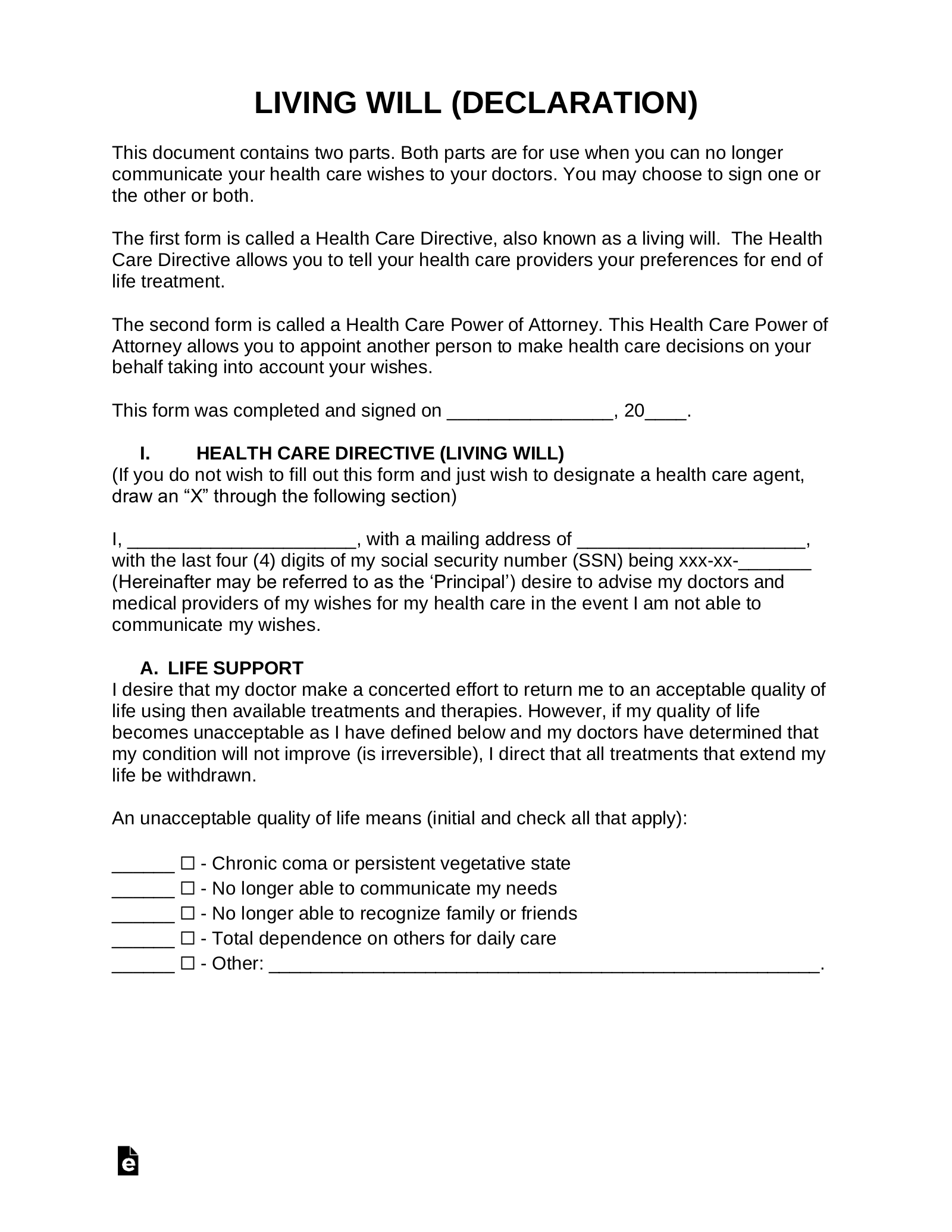 Five Wishes Printable Form Free