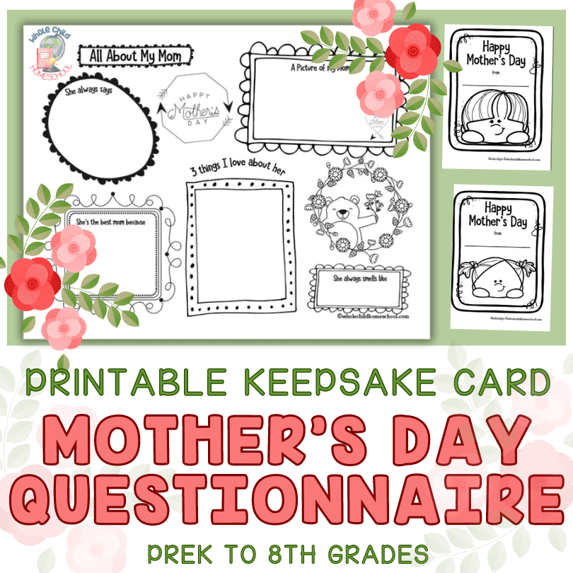 Free Mother s Day Questionnaire Card Printable 